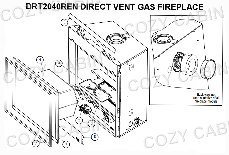 Direct Vent Gas Fireplace (DRT2040REN) #DRT2040REN